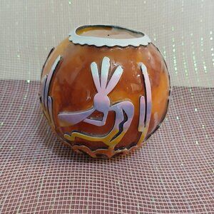 Southwestern, Kokopelli, Colorful Round Candle